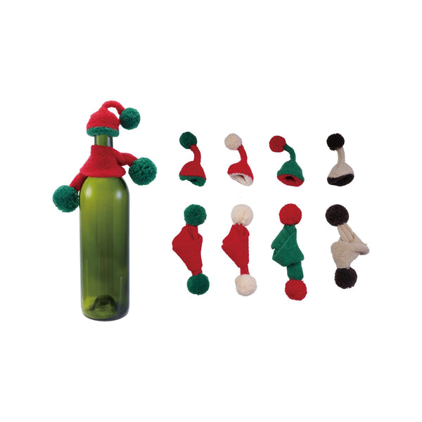 Knit Hat & Scarf Bottle Topper Set