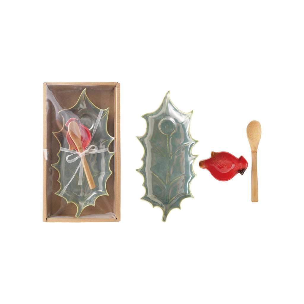 Holly Leaf Appetizer Set