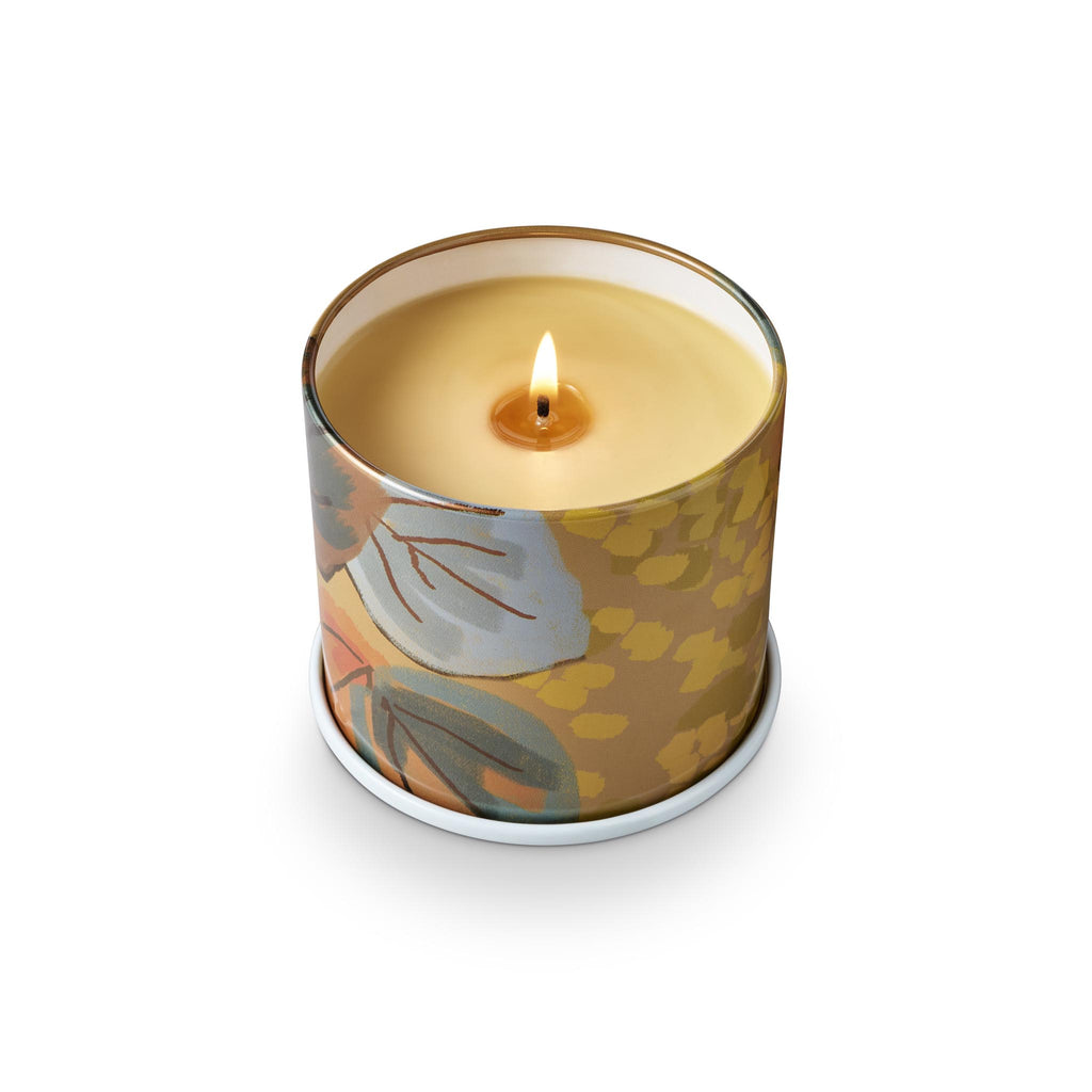 Santal Birch Vanity Tin Candle - in use