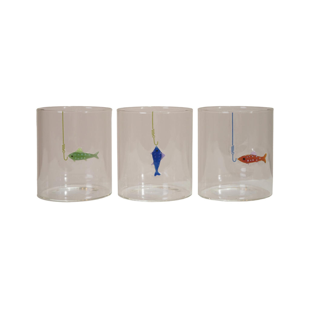 Fish on Hook Drinking Glasses