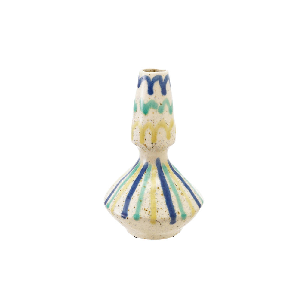 Reactive Glaze Speckled Stoneware Vase