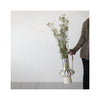 Reactive Glaze Speckled Stoneware Vase with Handle - being held