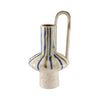 Reactive Glaze Speckled Stoneware Vase with Handle