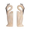 Resin Heron Shaped Bookend Set