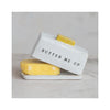 Butter Me Up Stoneware Butter Dish  - in use