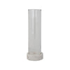 Glass Hurricane with Marble Base Taper Holder