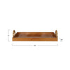 Decorative MDF & Burl Wood Veneer Tray with Bamboo Handles - dimensions