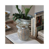 Decorative Hand-Painted Stoneware Jar - on table