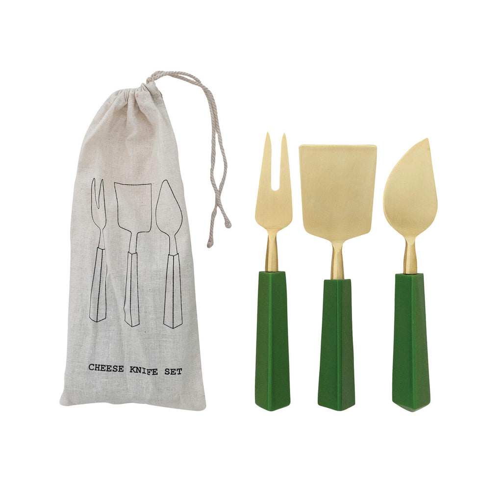 Resin Handled Cheese Knives Set of 3