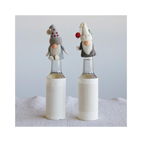 Gnome Felt Bottle Toppers