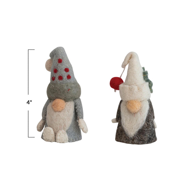 Gnome Felt Bottle Toppers - dimensions