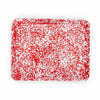 Splatter Enamelware Large Rectangle/Jelly Roll Trays - Red
