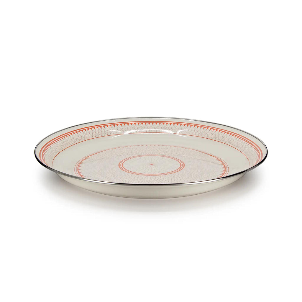 Golden Rabbit Enamelware Sevilla Large Tray - profile