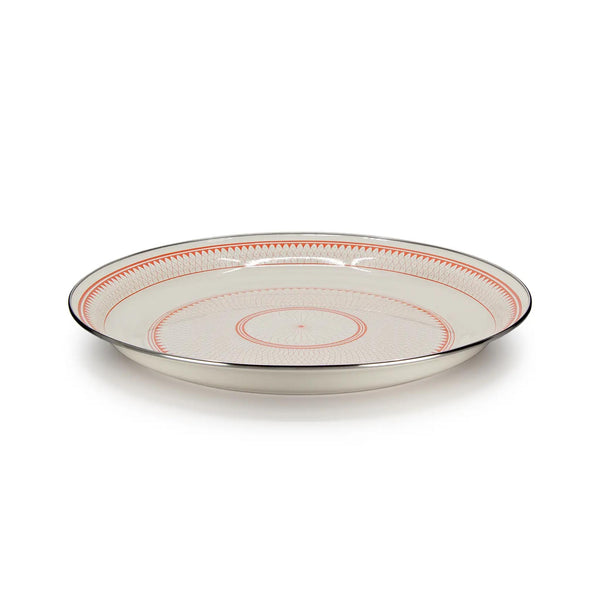 Golden Rabbit Enamelware Sevilla Large Tray - profile
