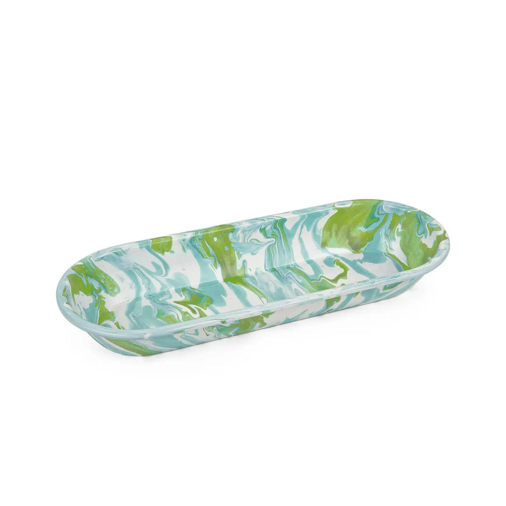 Modern Monet Enamelware Oval Basket