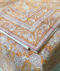 Block Print Tablecloth Rashmi Orange - Round - detail