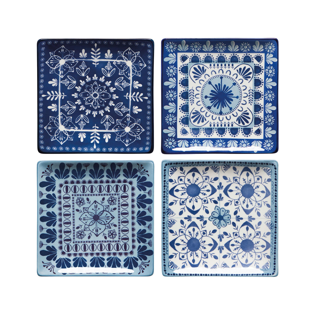 Porto Stamped Appetizer Plate Set of 4