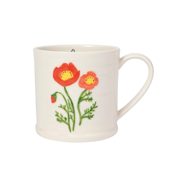 Poppy Embossed Mug