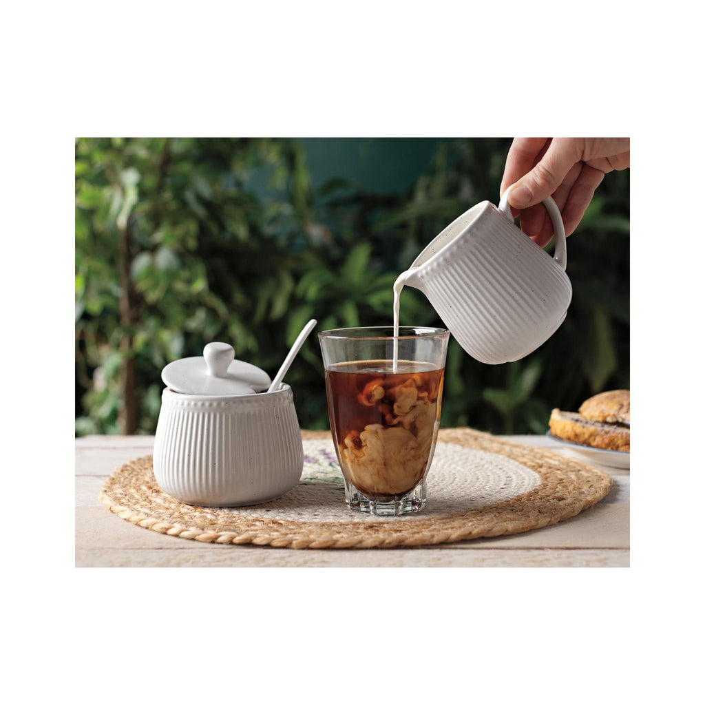 White Speckled Creamer - in use