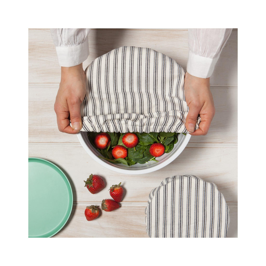 Ticking Bowl Covers Set of 2 - in use