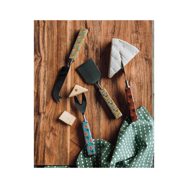 Mosaic Cheese Knives Set of 3 - in use