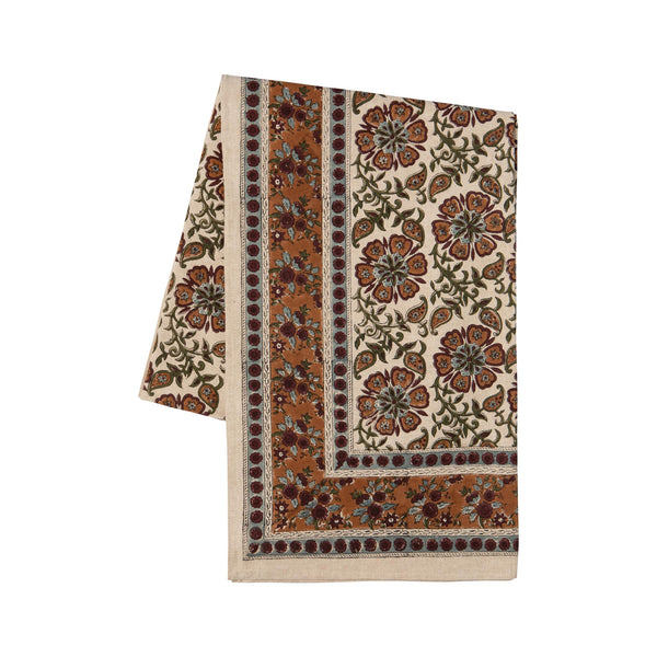 Elysian Block Print Tablecloth - detail
