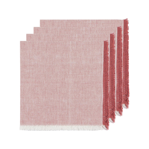 Chambray Heirloom Napkins Set of 4 - Canyon Rose