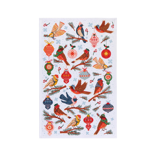 Season's Tweetings Christmas Tea Towel