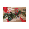 Holiday Plaid Appetizer Plate Set of 4 - on table