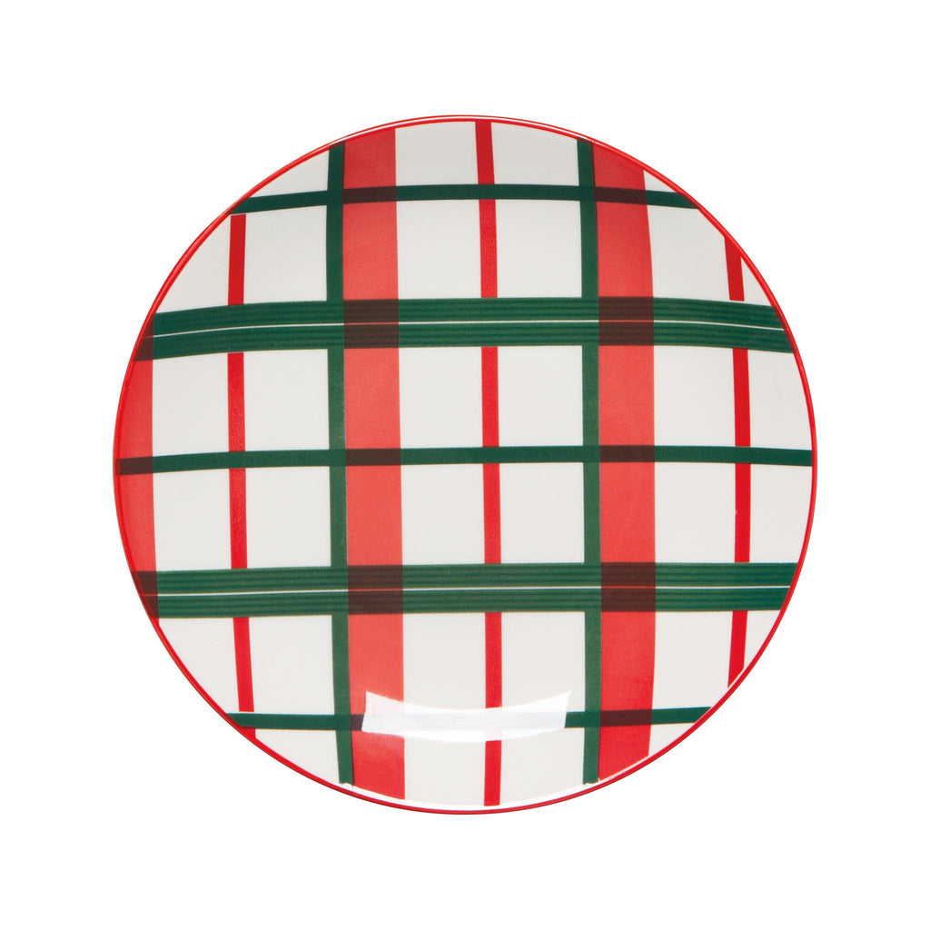 Holiday Plaid Appetizer Plate Set of 4 - 3 of 4