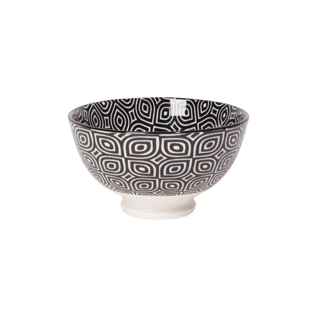 Black Geo Stamped Bowl - Small