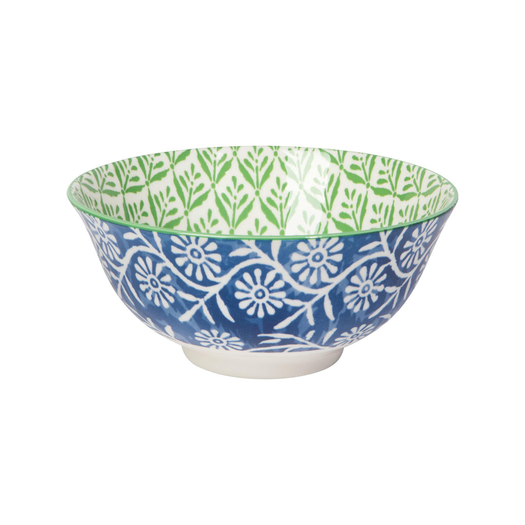 Green Leaf Stamped Bowl - Medium
