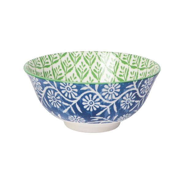 Green Leaf Stamped Bowl - Medium