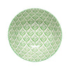 Green Leaf Stamped Bowl - Medium - interior