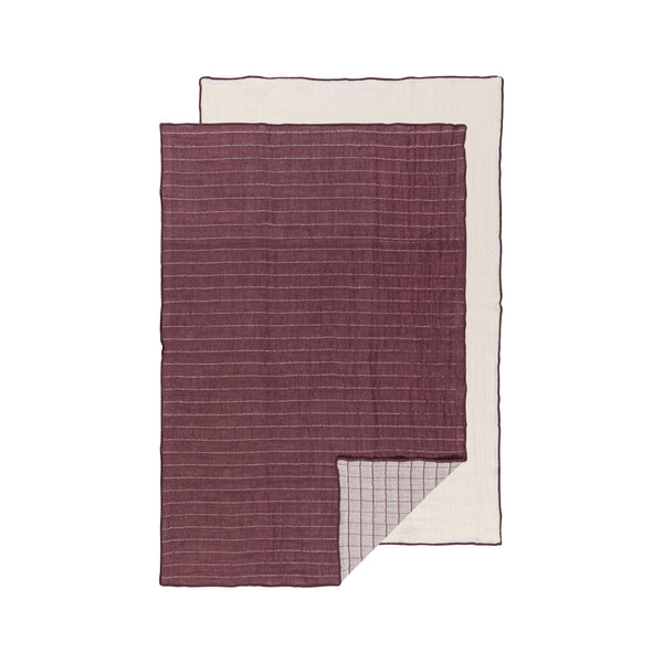 Double Weave Dishtowel Set - Ash Plum