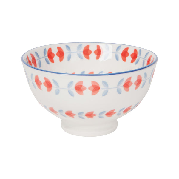 Red Tulip Stamped Bowl - Small