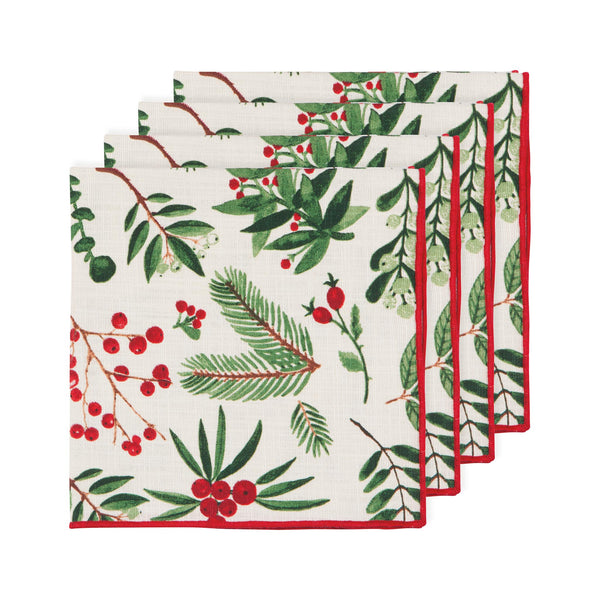 Winterberry Printed Napkin Set of 4