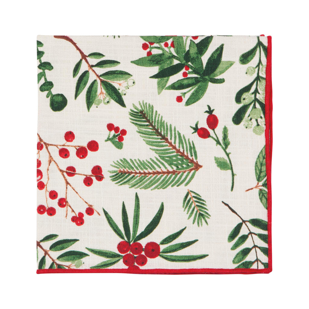 Winterberry Printed Napkin Set of 4 - detail