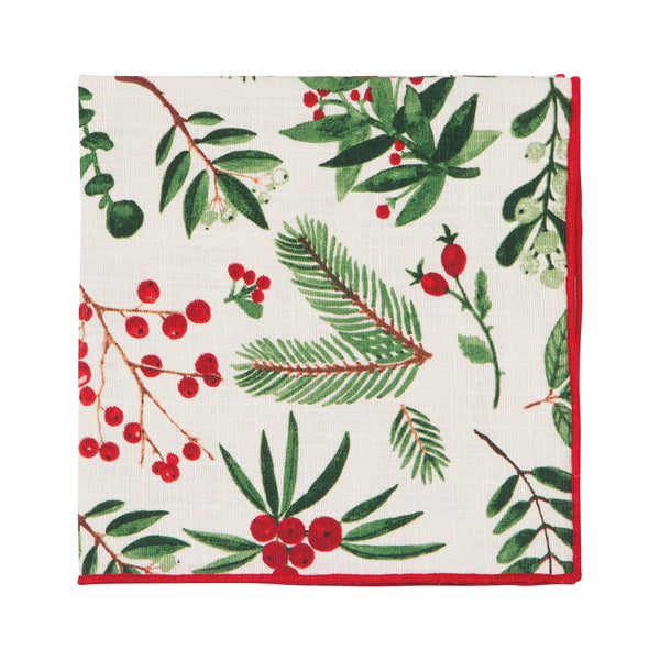 Winterberry Printed Napkin Set of 4 - detail