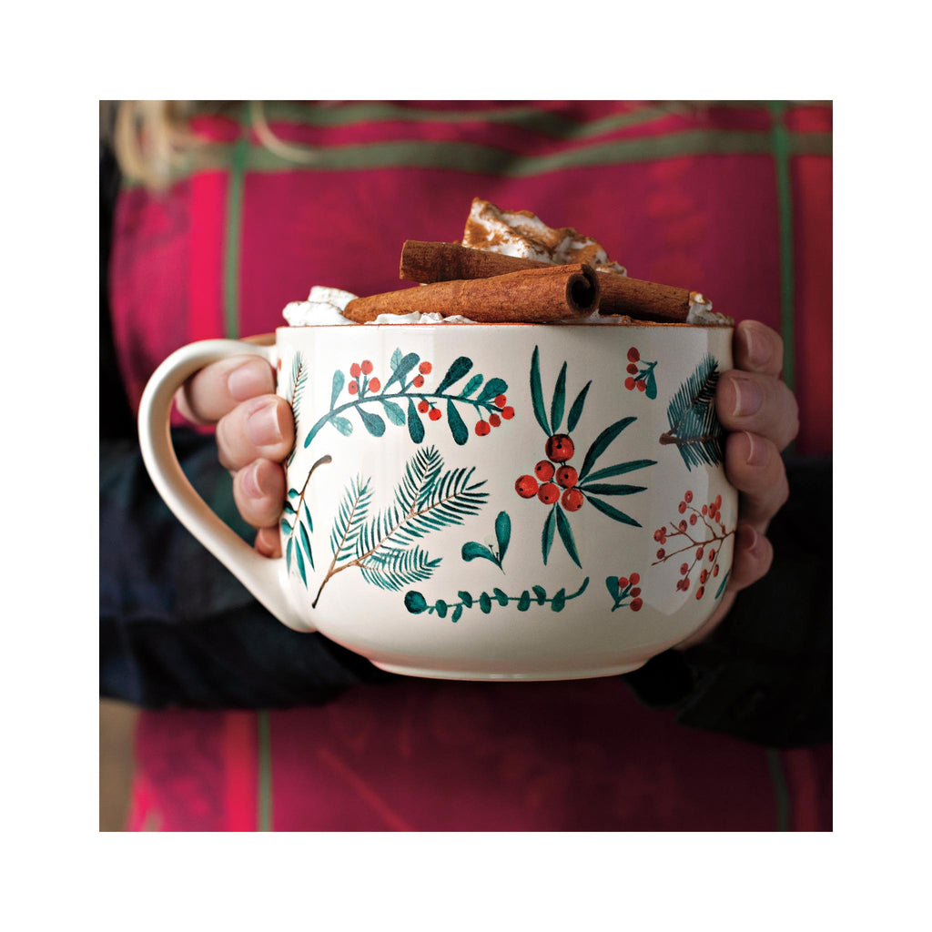 Winterberry Latte Mug - in use