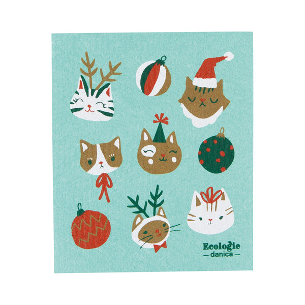 Ecologie Holiday Swedish Dishcloths - Let It Meow