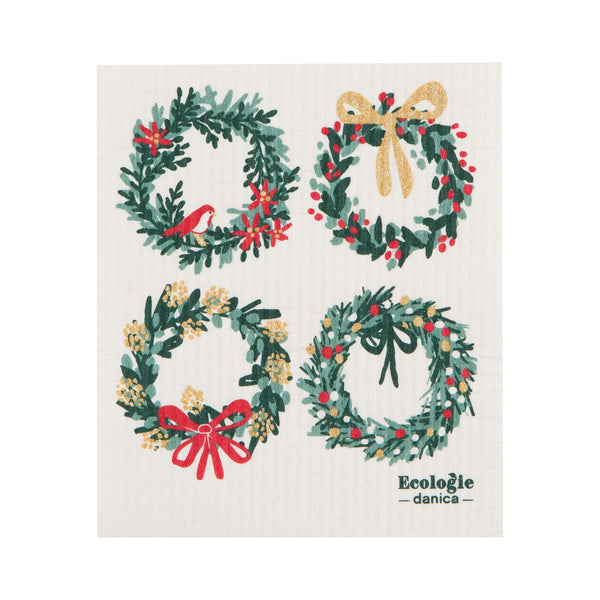 Ecologie Holiday Swedish Dishcloths - Swedish Wreaths