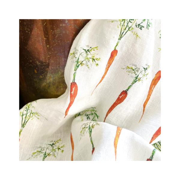 Flour Sack Tea Towel - Carrots