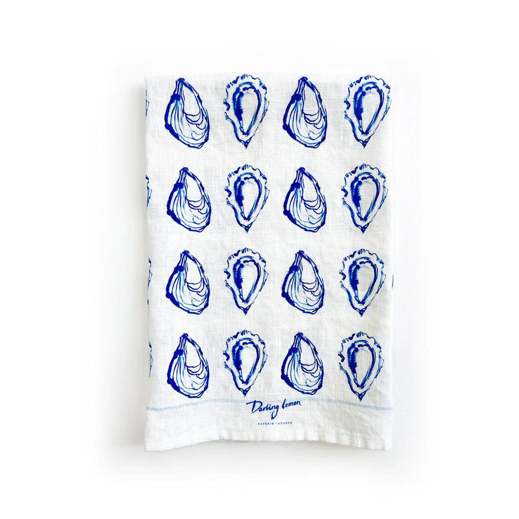 Flour Sack Tea Towel - Oysters