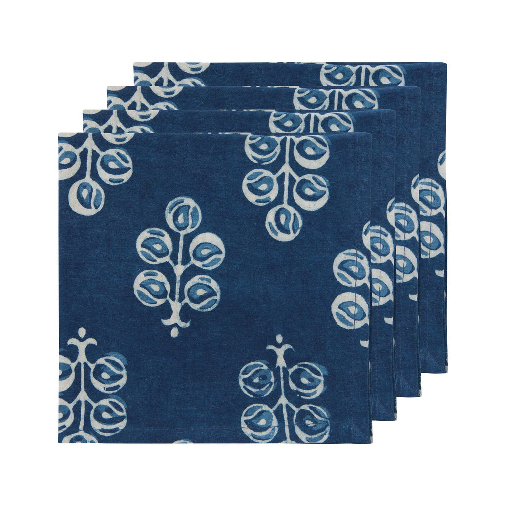 Hawthorn Block Print Napkin Set of 4
