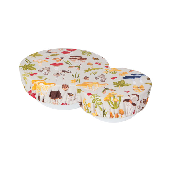 Field Mushroom Bowl Covers Set of 2