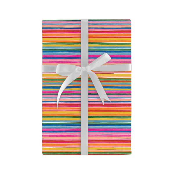 Birthday Menagerie Stripe Gift Wrap