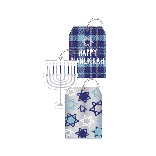 Hanukkah Dove & Menorah Gift Labels