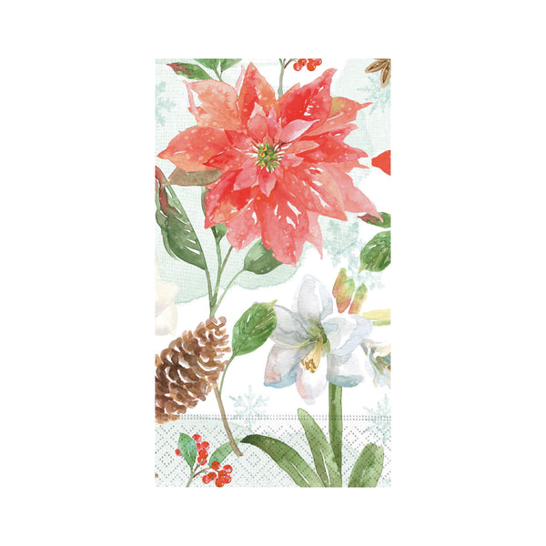 Poinsettia Traditions Guest Towels  - Snow