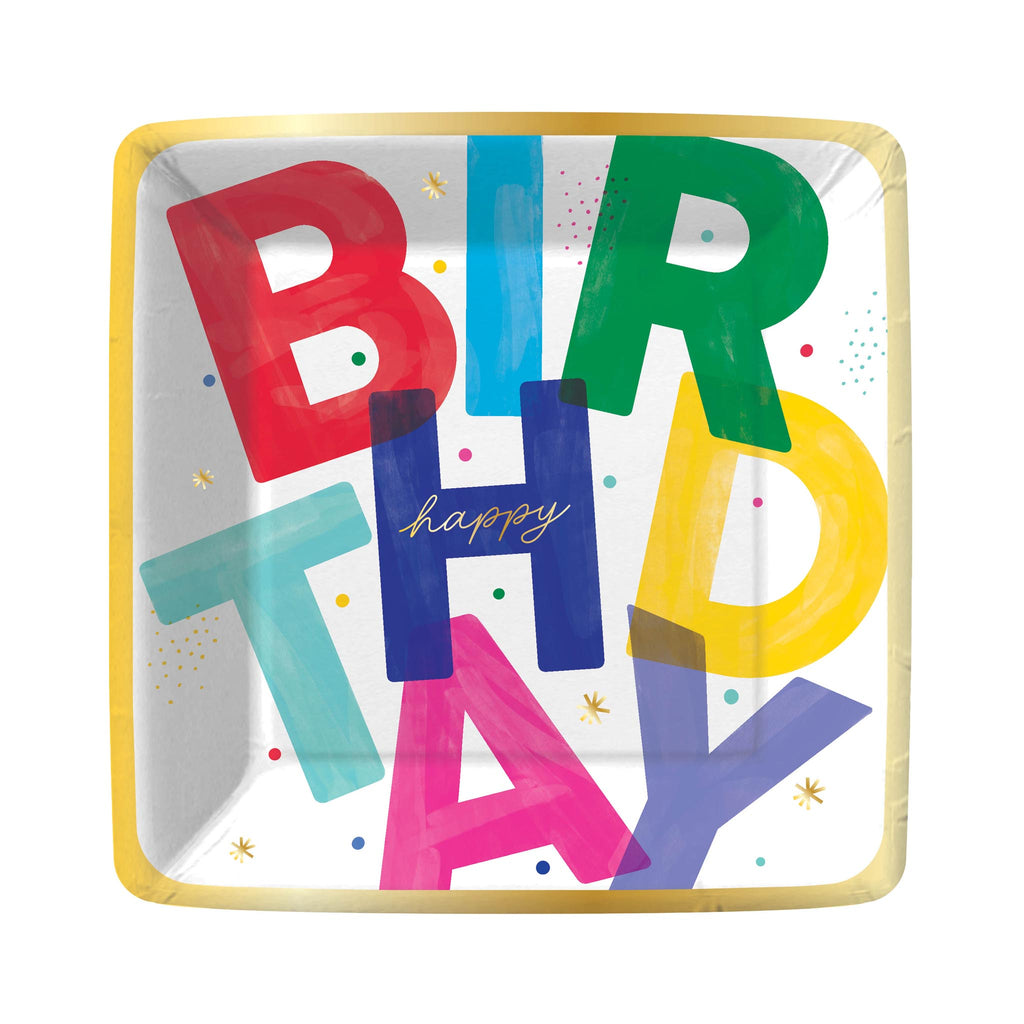 Birthday Block Dessert Plates